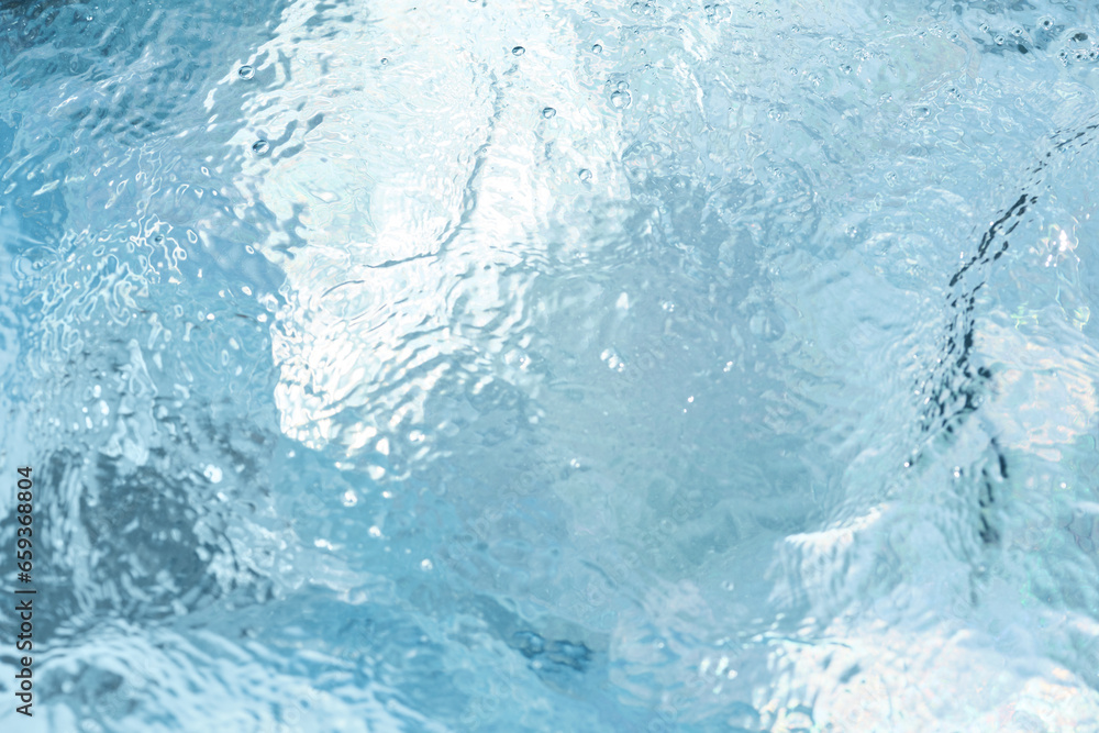 blue water surface with waves and bubbles blue water surface with waves and bubbles