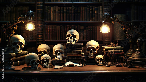 Skulls in a Haunted Study