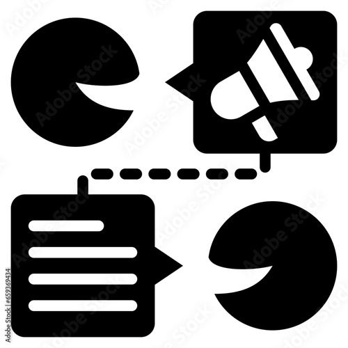 Word Of Mouth Glyph Icon