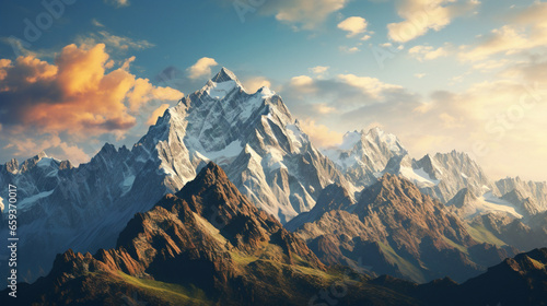 photo of earth mountains Generative AI