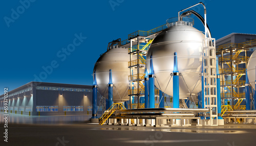 Industrial landscape. Facto...