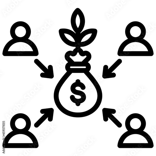 Mutual Funds Outline Icon