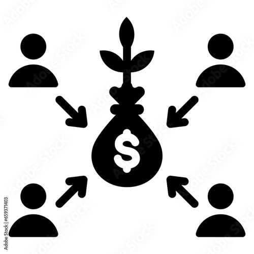 Mutual Funds Glyph Icon