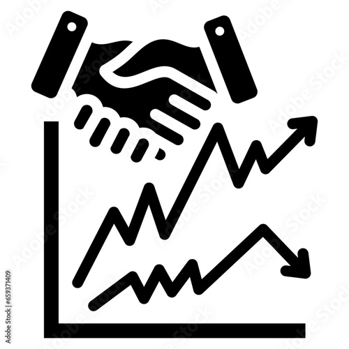 Stock Broker Glyph Icon