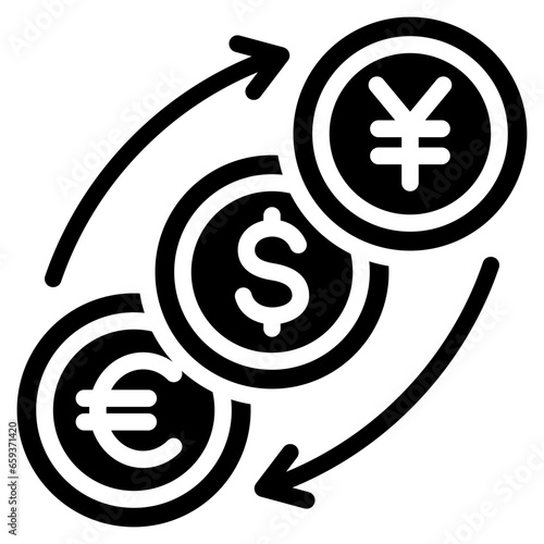 Foreign Exchange Glyph Icon