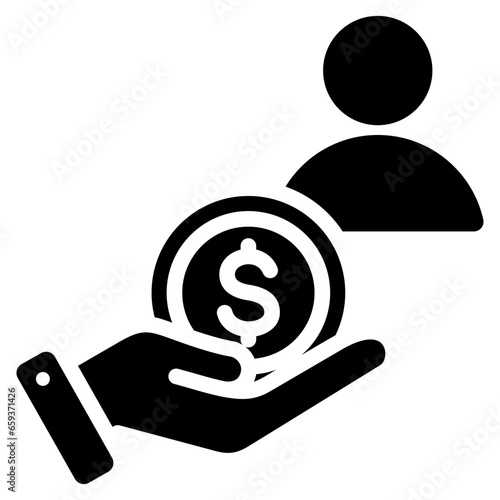 Personal Loan Glyph Icon