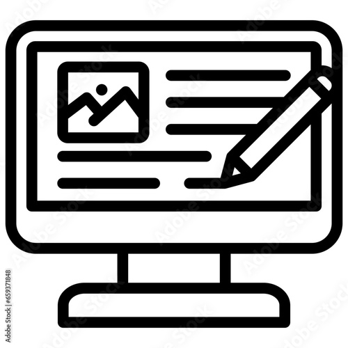 Blogging Outline Icon