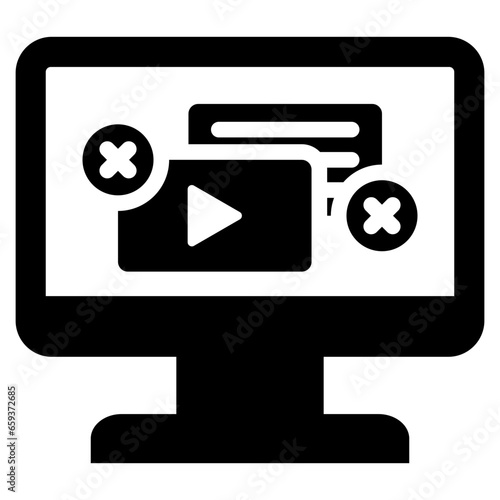 Display Advertising Glyph Icon