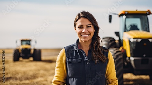 Female farmer smiling photo