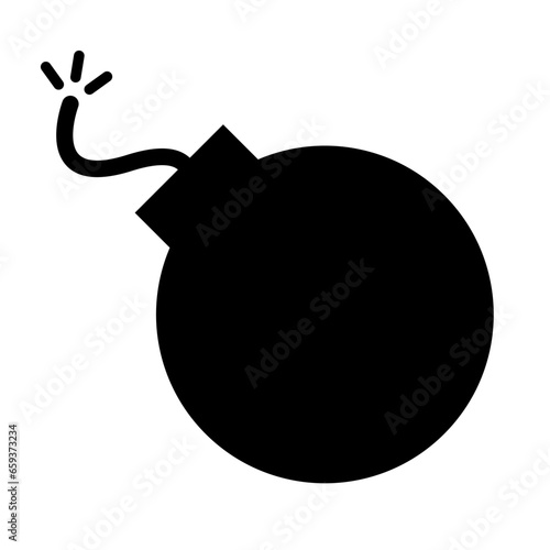 Bomb icon, vector illustration. Flat design style. For graphic design, logo, web site, social media, mobile app, ui