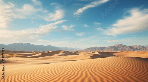 sand dunes in the desert, desert with desert sand, desert scene with sand, sand in the desert, wind in the desert © Gegham