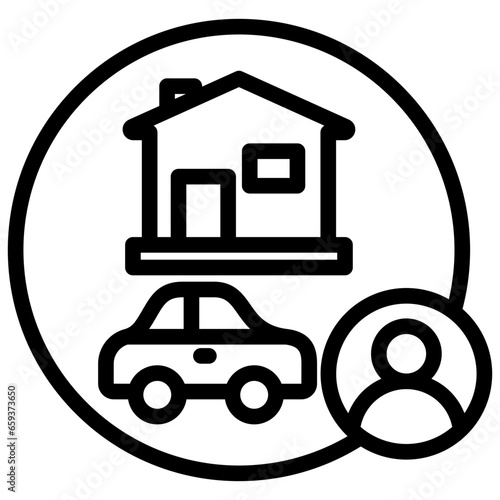 Personal Property Outline Icon