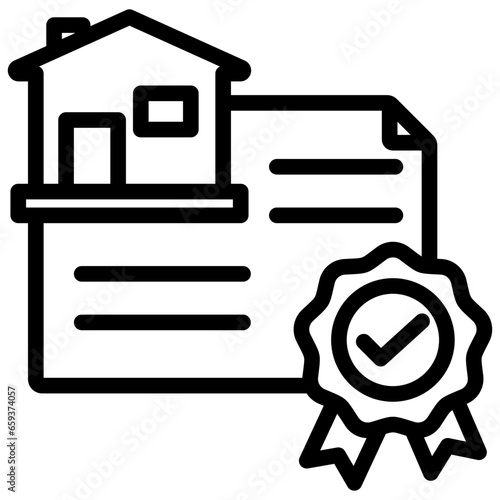 Title Deed Outline Icon