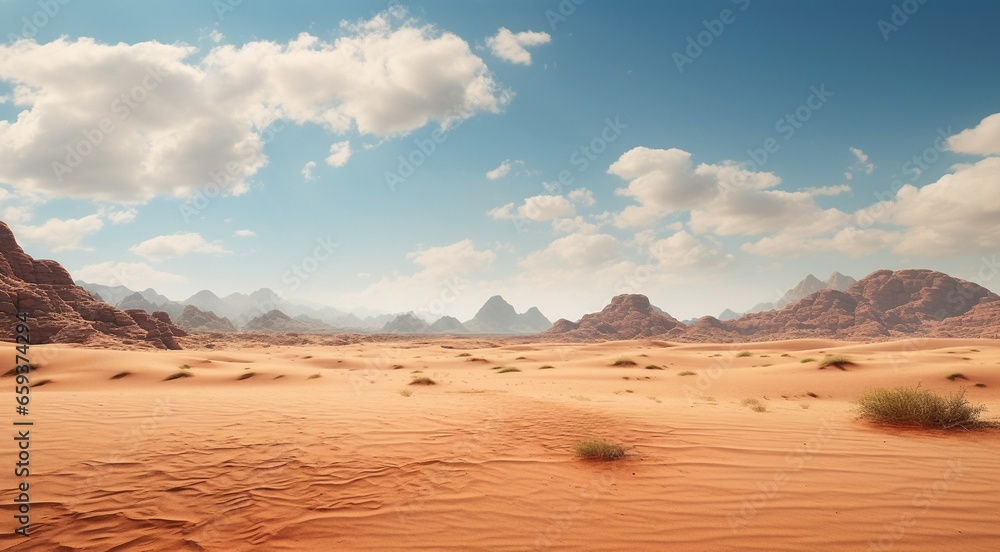 sand dunes in the desert, desert with desert sand, desert scene with sand, sand in the desert, wind in the desert - obrazy, fototapety, plakaty 