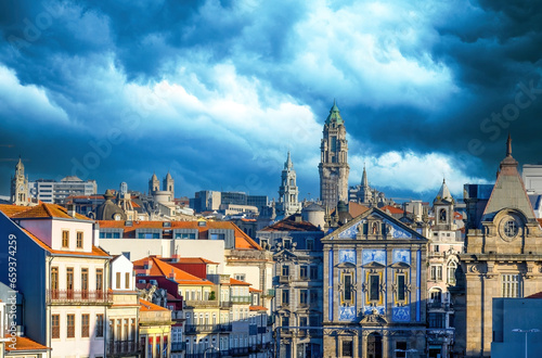 Cityscape and urban skyline in Porto  Portugal