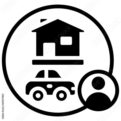 Personal Property Glyph Icon
