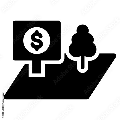Land Glyph Icon