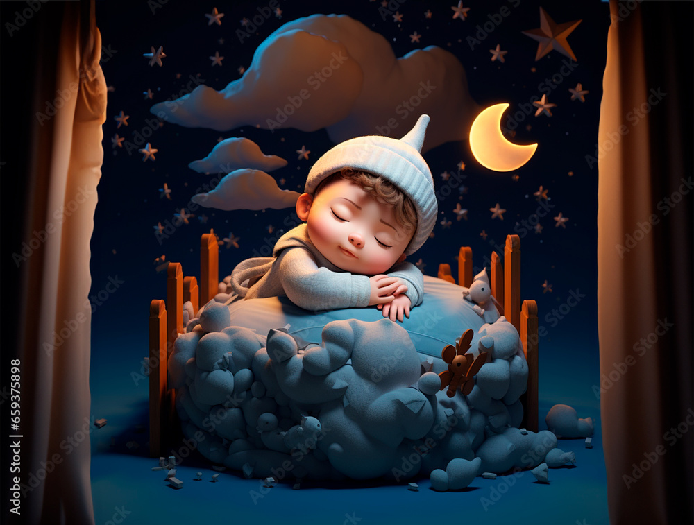 adorable baby lying down to sleep