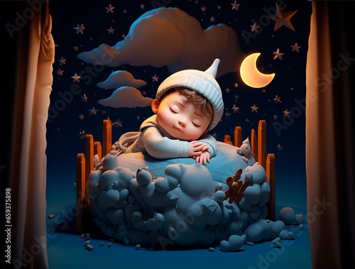 adorable baby lying down to sleep