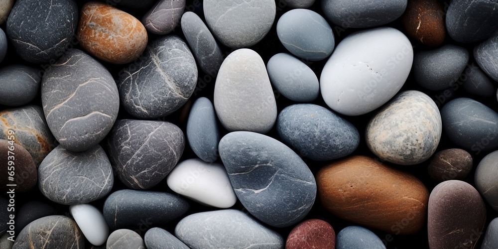 gray stone pebbles edge to edge background. gray stone pebbles edge to edge background.