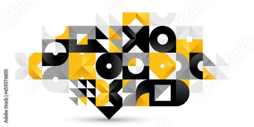 Abstract geometric background, vector tiles wallpaper, interior style trendy tiling for bathroom or kitchen, artistic pattern.