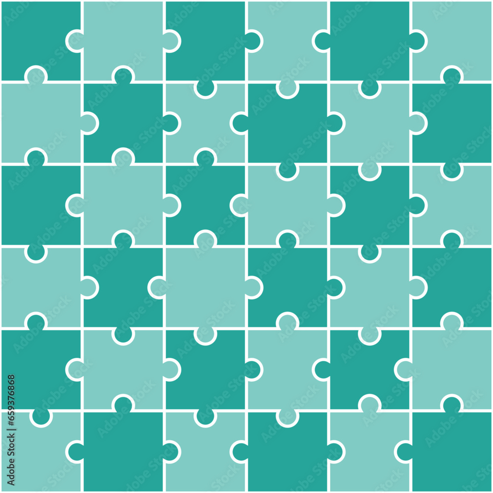 Green jigsaw pattern. jigsaw line pattern. jigsaw seamless pattern. Decorative elements, clothing, paper wrapping, bathroom tiles, wall tiles, backdrop, background.