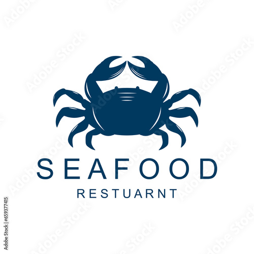 Seafood vector image suitable for restaurant logo.