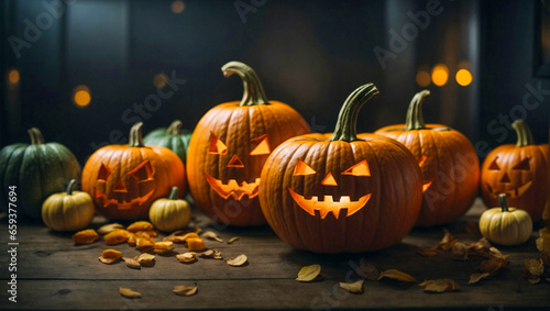 Halloween citrouilles qui font peur
