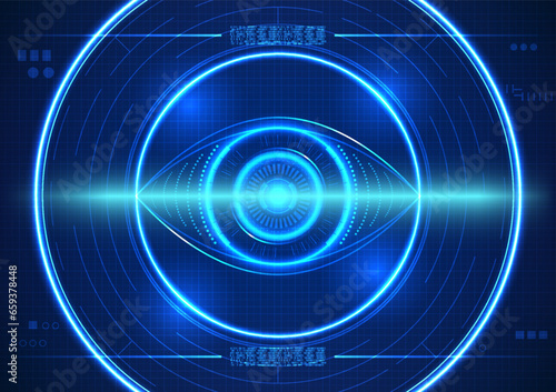 Iris scanning technology with technology elements and numerical code Media technology security system that uses eye verification to enter the data system