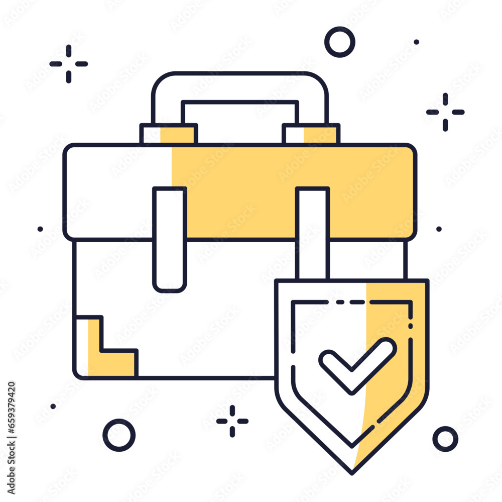 Yellow Business Protection Icon in Minimalistic Thin Line Style for Enhanced Security, Safety, and Risk Mitigation. Ideal for Corporate Identity, Insurance Companies, Financial Institutions, and Yellow Business Protection Icon in Minimalistic Thin Line Style for Enhanced Security, Safety, and Risk Mitigation. Ideal for Corporate Identity, Insurance Companies, Financial Institutions, and
