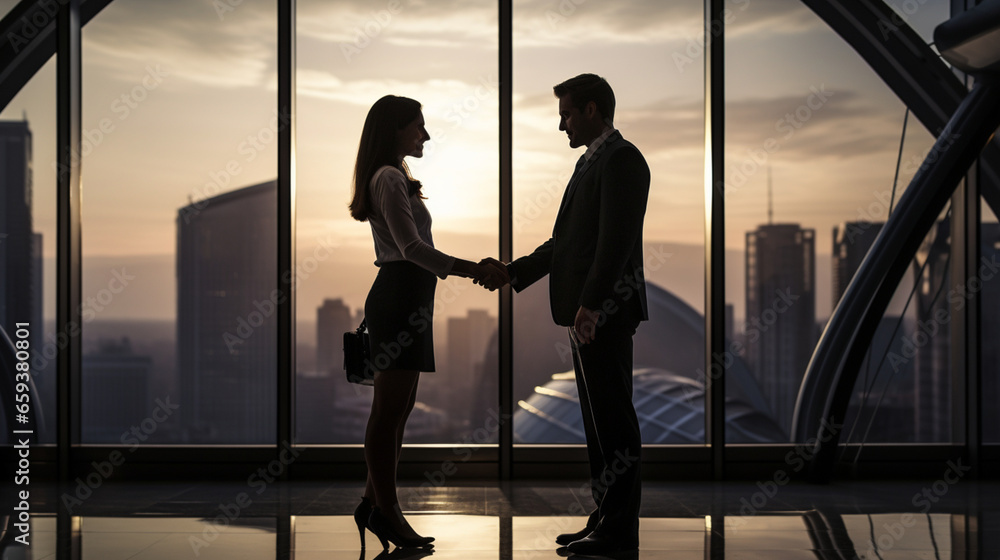 Businessmen comes to agreement closing the deal Businessmen comes to agreement closing the deal