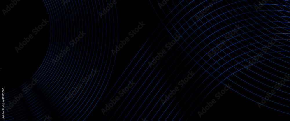 Modern shiny blue diagonal rounded lines pattern, abstract dark blue background with glowing geometric lines. Modern shiny blue diagonal rounded lines pattern, abstract dark blue background with glowing geometric lines.