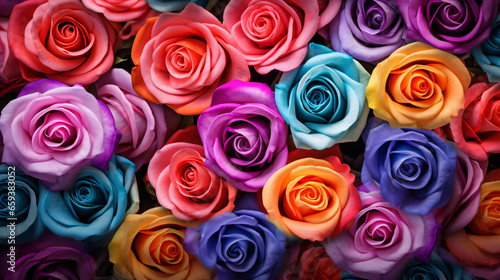 Flowers. Colorful roses background