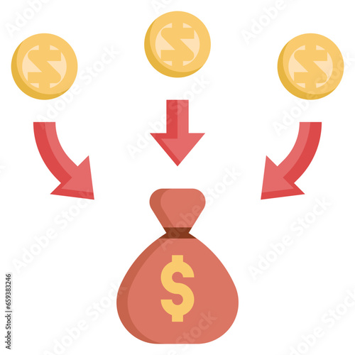 debt consolidation filled outline icon,linear,outline,graphic,illustration photo