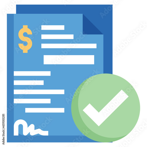 loan approved filled outline icon,linear,outline,graphic,illustration