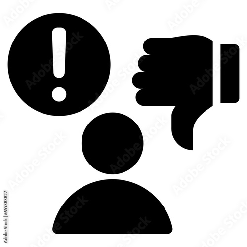 Criticized Glyph Icon