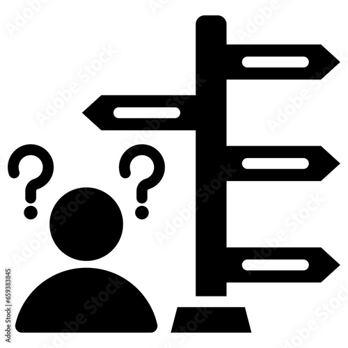 Guide Decisions Glyph Icon