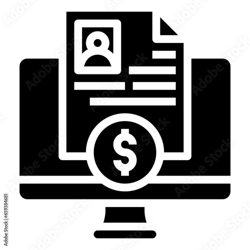 online loan filled outline icon,linear,outline,graphic,illustration