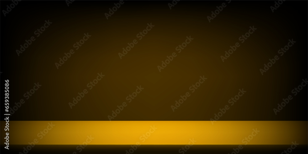 Black and Yellow studio room vector background. Space for selling products on the website. Vector illustration. Black and Yellow studio room vector background. Space for selling products on the website. Vector illustration.