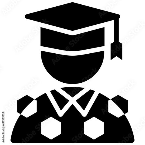 University Dean Glyph Icon