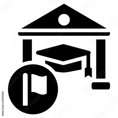 Public University Glyph Icon