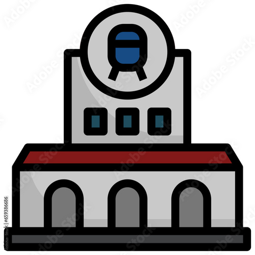 STATION filled outline icon,linear,outline,graphic,illustration