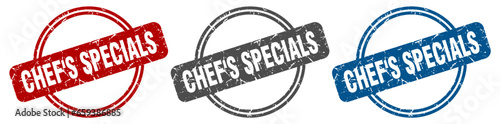 chef's specials stamp. chef's specials sign. chef's specials label set