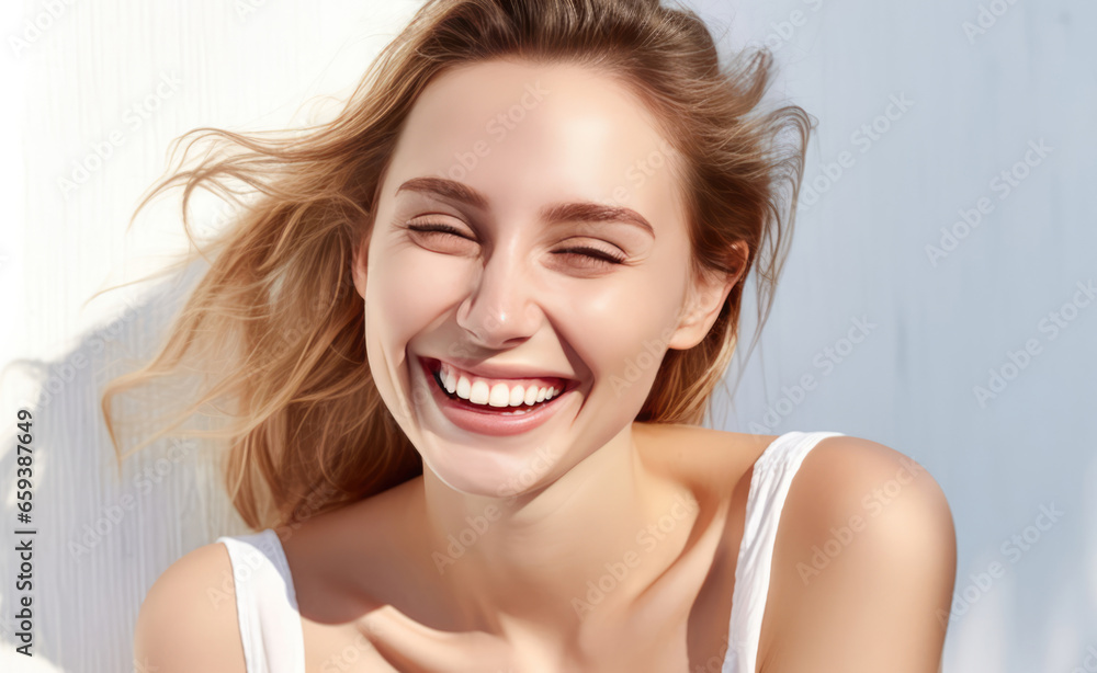 Attractive female model with healthy skin Attractive female model with healthy skin