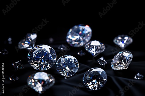 Diamonds on a black background