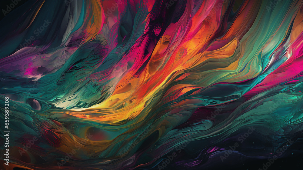 Obraz premium Colorful Abstract Graphic Wallpaper | AI Generate
