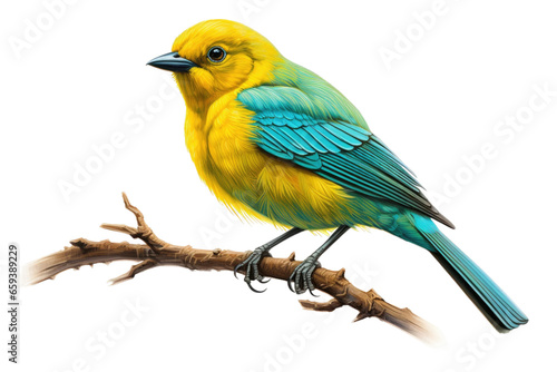 Chat-tanager isolated on transparent background, Generative Ai © AIstudio1