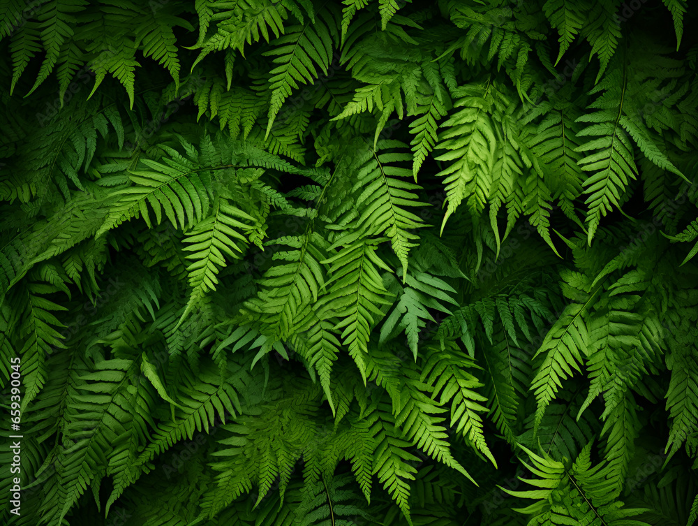 Green fern leaves abstract natural background wallpaper