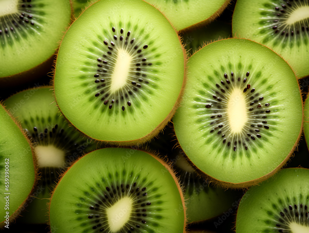 Natural fruit wallpaper background with fresh green kiwis Natural fruit wallpaper background with fresh green kiwis