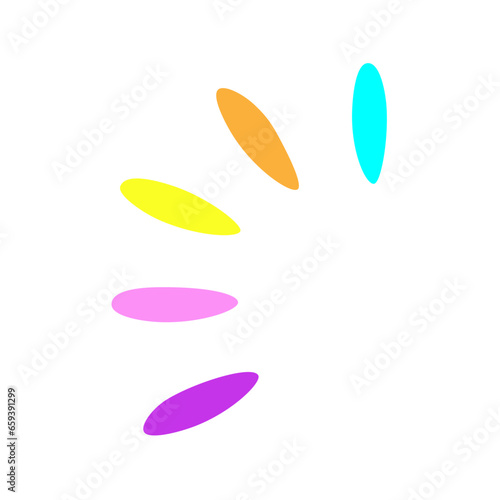 Vector colorful isolated illustration with bright icon with splashes. Cute concept with hand drawn object - symbol of upload and waiting process. Circle sign for web design